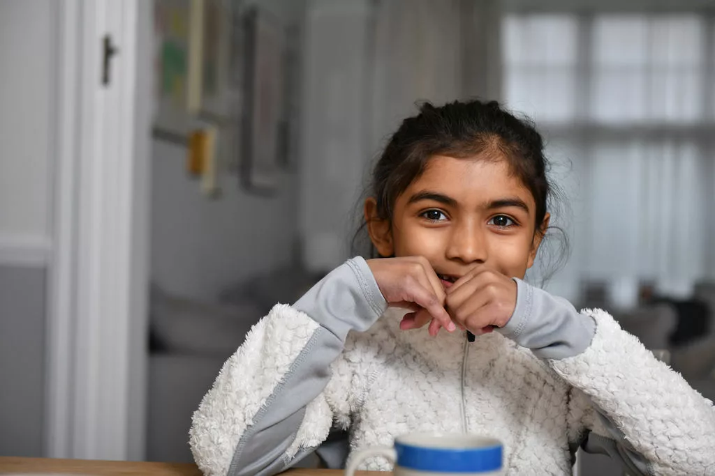 Young girl smiling